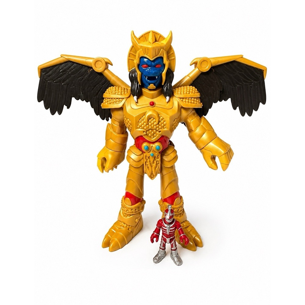 Imaginext Power Rangers Goldar Figure 10" Fisher Price 2015 Winged Toy